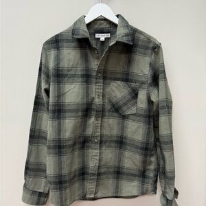 And Now What Olive and Black Flannel Plaid Men’s Shirt